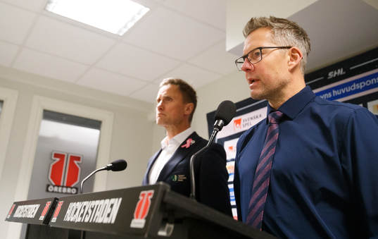 Frölundas tränare Roger Rönnberg och Örebros tränare