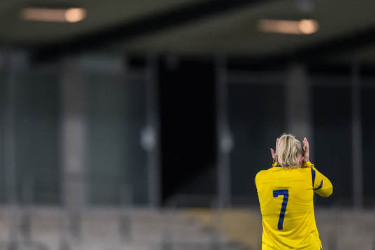 Tuva Skoog of Sweden looks dejected