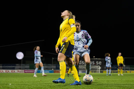 Tuva Skoog of Sweden looks dejected