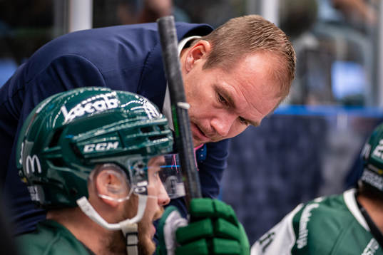 Färjestads tränare Thomas Mitell