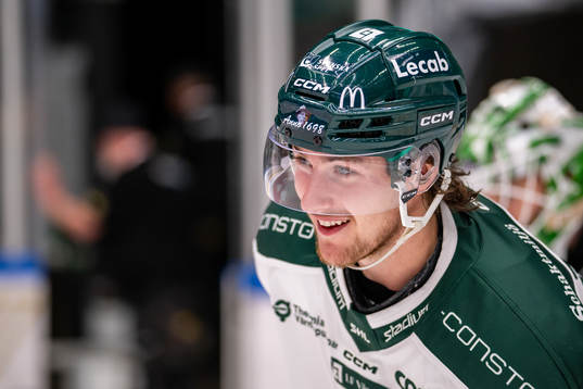 Färjestads Jeremy Salvas Groleau jublar