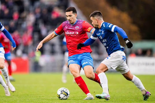 Helsingborgs Lucas Lima och Trelleborgs Haris Brkic