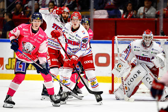 Linköpings Filip Bystedt och Timrås Simon Forsmark