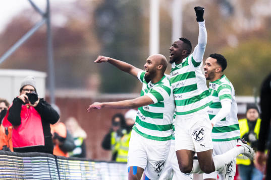 Västerås SKs Jabir Abdihakim Ali jublar