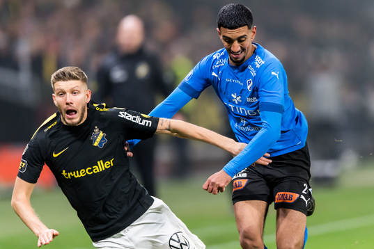 AIKs Anton Salétros och Halmstads Amir Al-Ammari