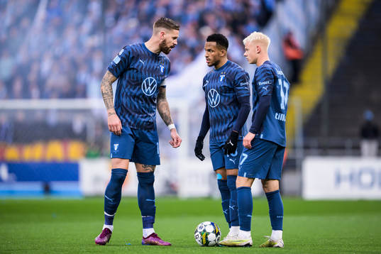 Malmö FFs Pontus Jansson, Martin Olsson och Otto Rosengren