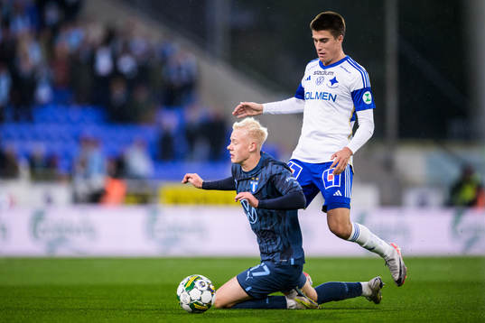 Malmö FFs Mahame Siby och IFK Norrköpings Christoffer
