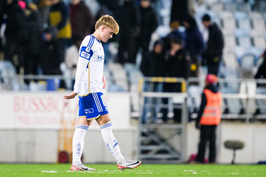 IFK Norrköpings Isak Andri Sigurgeirsson deppar