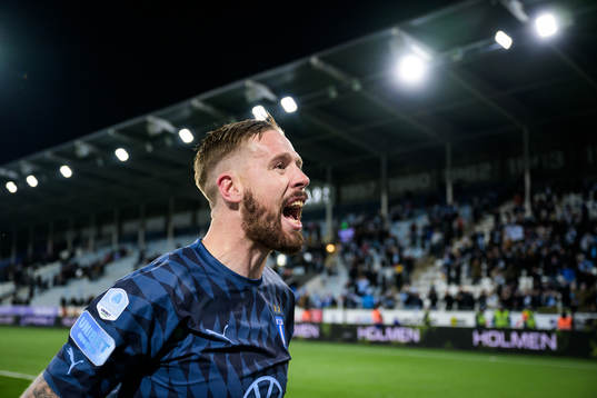 Malmö FFs Pontus Jansson jublar