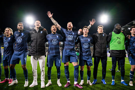 Malmö FFs Isaac Kiese Thelin, Martin Olsson, Pontus