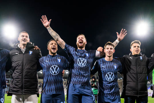 Malmö FFs Martin Olsson, Pontus Jansson och Lasse Berg