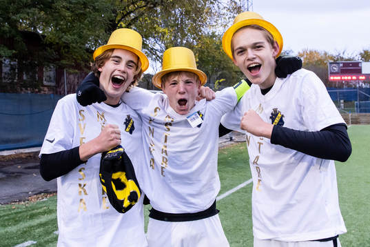 AIKs Yannick Geiger (v), Sixten Gustafsson (h) och Anton