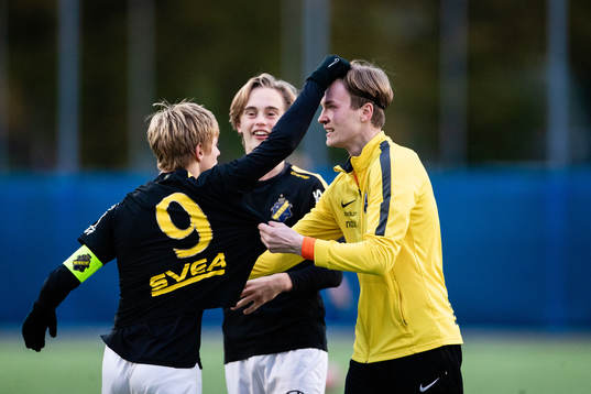 AIKs Sixten Gustafsson, Yannick Geiger jublar ? SM-finalen