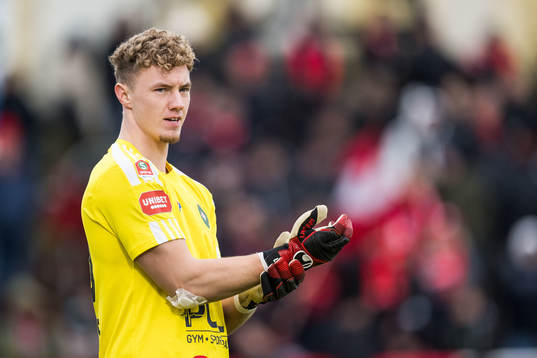 Skövde AIKs målvakt Otto Lindell