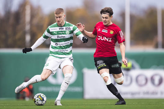 Västerås SKs Daniel Ask och GAISs Axel Henriksson