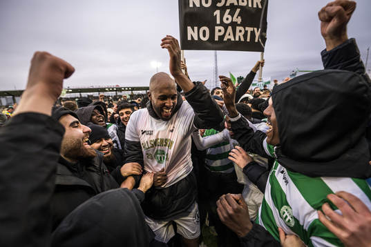 Västerås SKs Jabir Abdihakim Ali jublar över