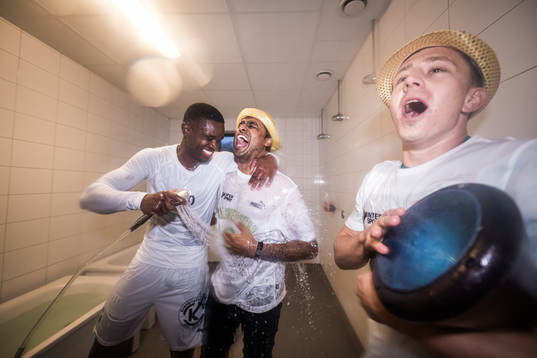 Västerås SKs Jaheem Burke och tränare Kalle Karlsson