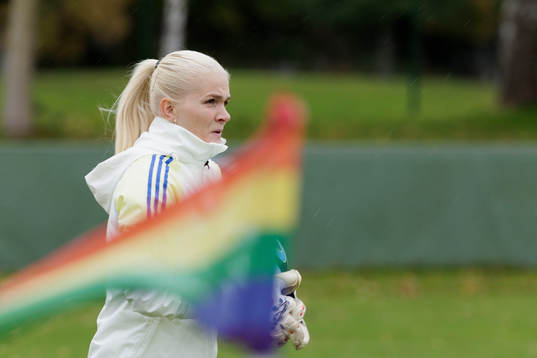 goalkeeper Emma Holmgren of the Swedish women's national