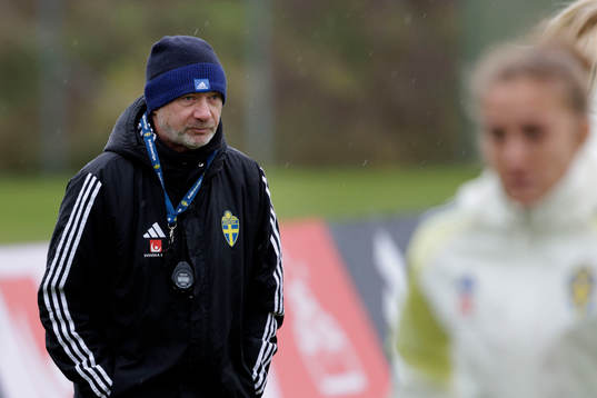 Head coach Peter Gerhardsson of the Swedish women's