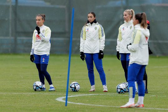 Players of the Swedish women's national football team