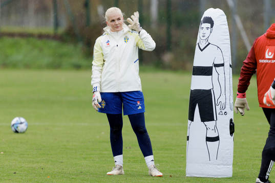Goalkeeper målvakt Emma Holmgren of the Swedish women's