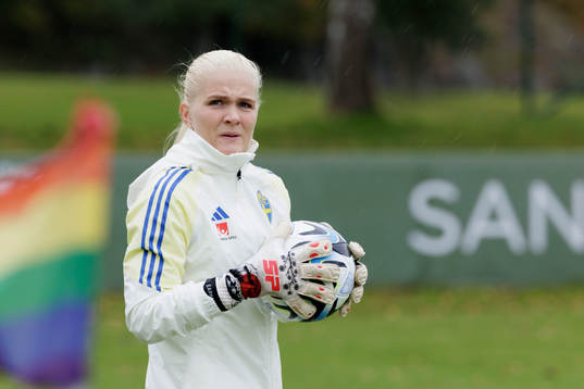 goalkeeper Emma Holmgren of the Swedish women's national