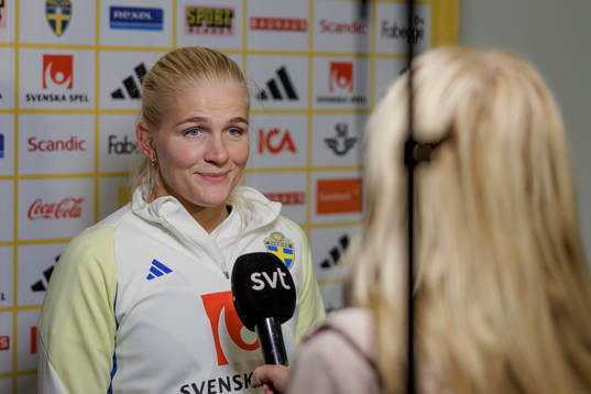 Goalkeeper Emma Holmgren of the Swedish women's national