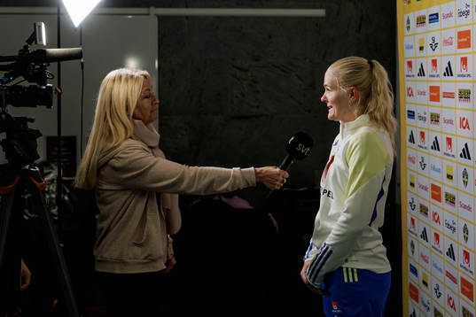 Goalkeeper Emma Holmgren of the Swedish women's national