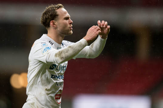 Värnamos Gustav Engvall jublar
