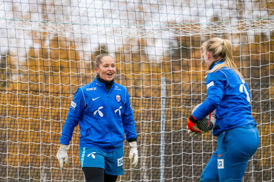 Goalkeeper Aurora Mikalsen of the Norwegian women's