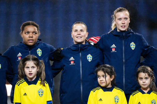 Goalkeeper Serina Iddrisu Backmark, Josefin Harrysson and