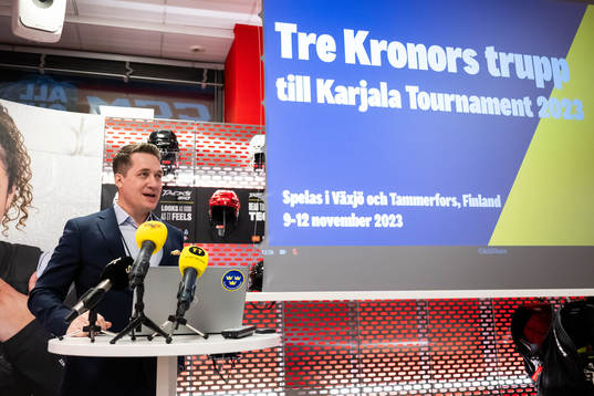 Tre Kronors förbundskapten Sam Hallam