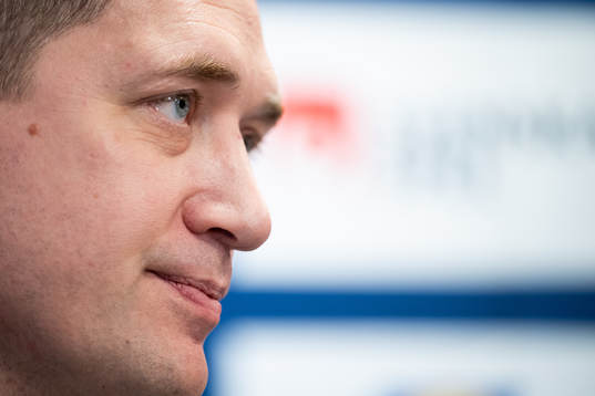 Tre Kronors förbundskapten Sam Hallam