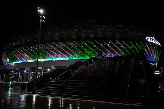 Exteriör vy av Tele2 Arena
