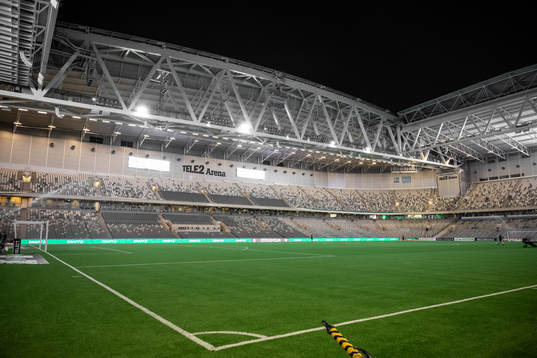 Interiör vy av Tele2 Arena