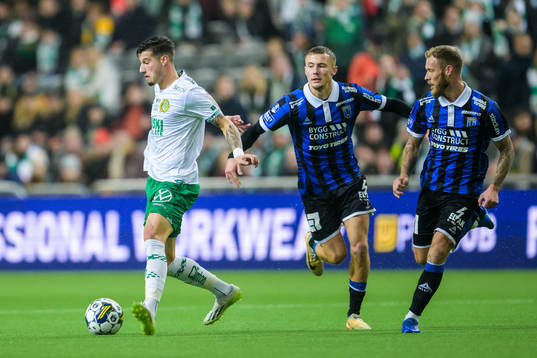 Hammarbys Viktor Djukanovic mot Sirius Melker Heier och