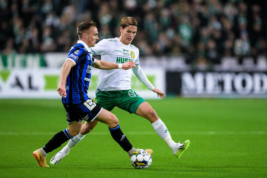 Sirius Aron Bjarnason och Hammarbys Markus Karlsson