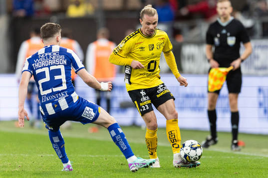 IFK Göteborgs Kolbeinn Thordarson och Elfsborgs Niklas Hult