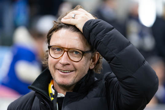 Elfsborgs klubbchef Stefan Andreasson innan fotbollsmatchen