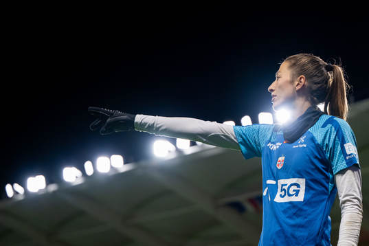 Goalkeeper Cecilie Fiskerstrand of the Norwegian women's