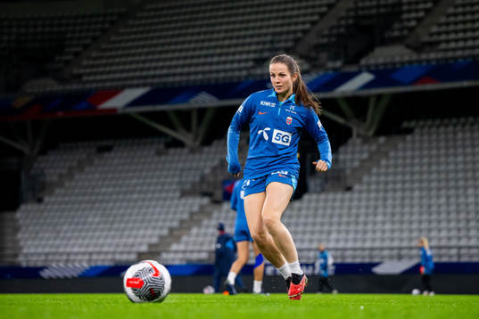 Tuva Hansen of the Norwegian women's national football team