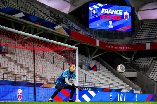Goalkeeper Cecilie Fiskerstrand of the Norwegian women's