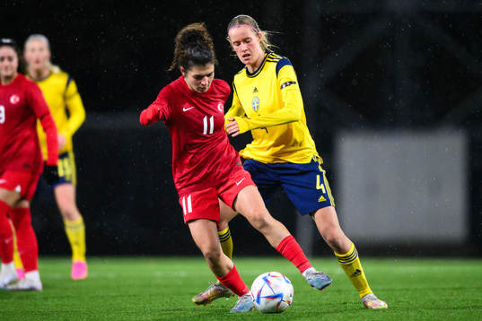 Tuana Yilmaz of Turkiet and Klara Svensson Senelius of