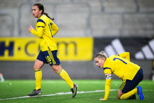 Victoria Svanström and Tuva Skoog of Sweden