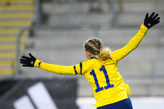 Tilda Sandén of Sweden celebrates