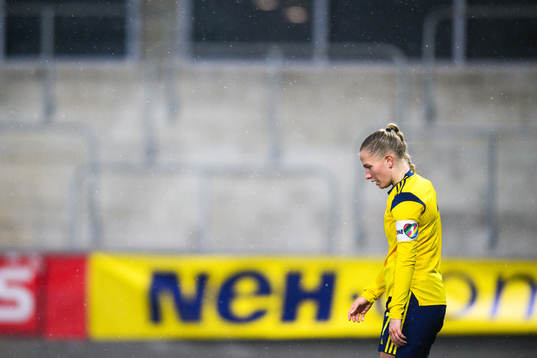 Tuva Skoog of Sweden looks dejected