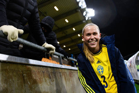 Ida Garmfors of Sweden celebrates