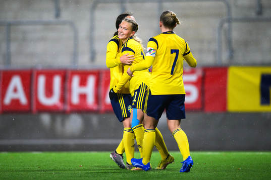 Tilda Sandén of Sweden celebrates