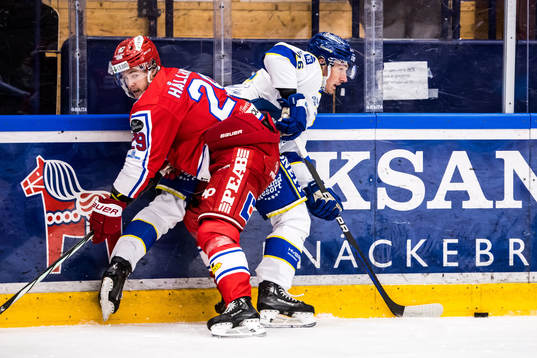 Timrås Filip Hållander och Leksands Patrik Noren
