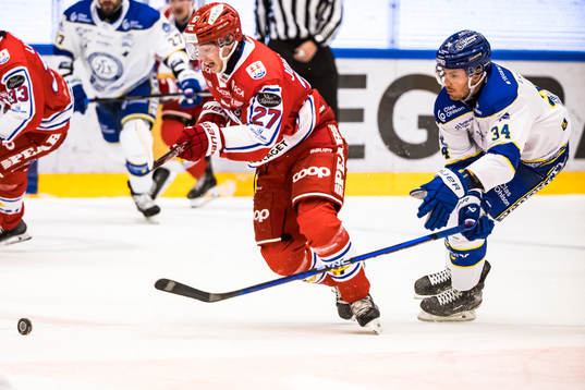 Timrås Oliver Johansson och Leksands Peter Cehlarik